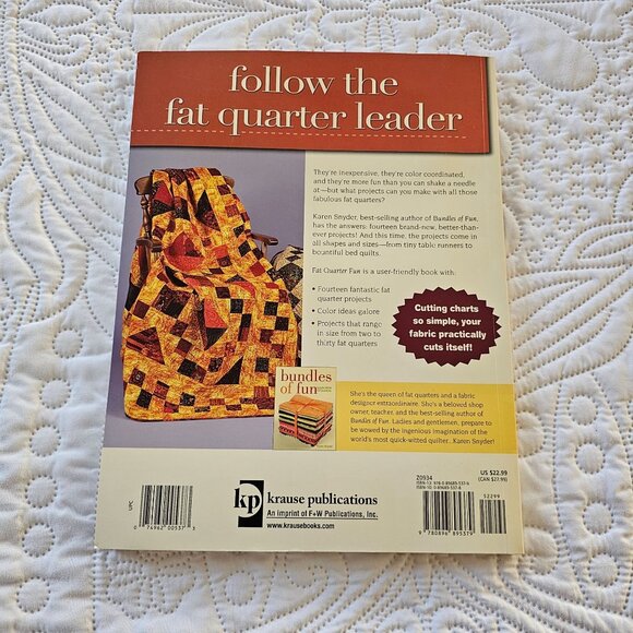 Fat Quarter Fun By Karen Snyder Quilting Book 2007 Krause Publications - Picture 2 of 9